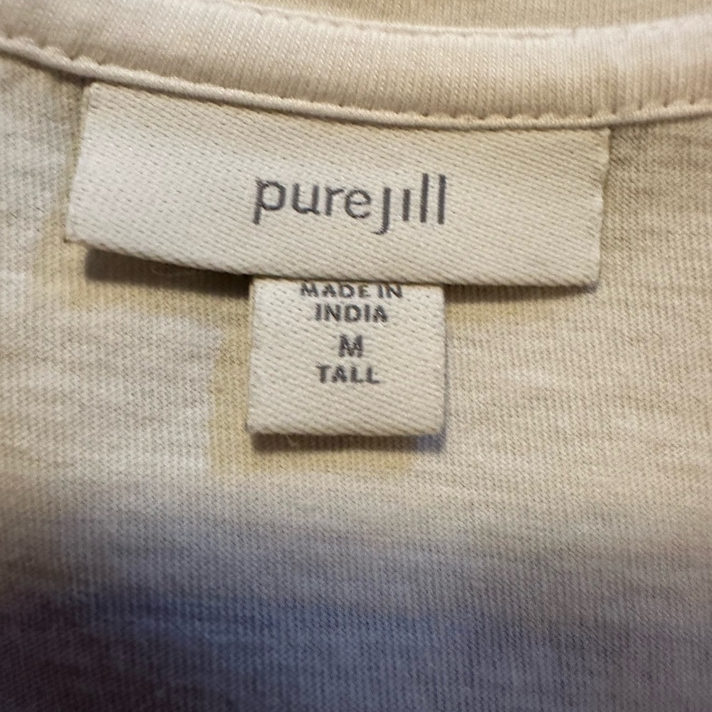 Pure Jill by J. Jill Embroidered Crew Neck Top, size Medium Tall
